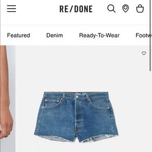Re/Done Levi’s the short Indigo size 26